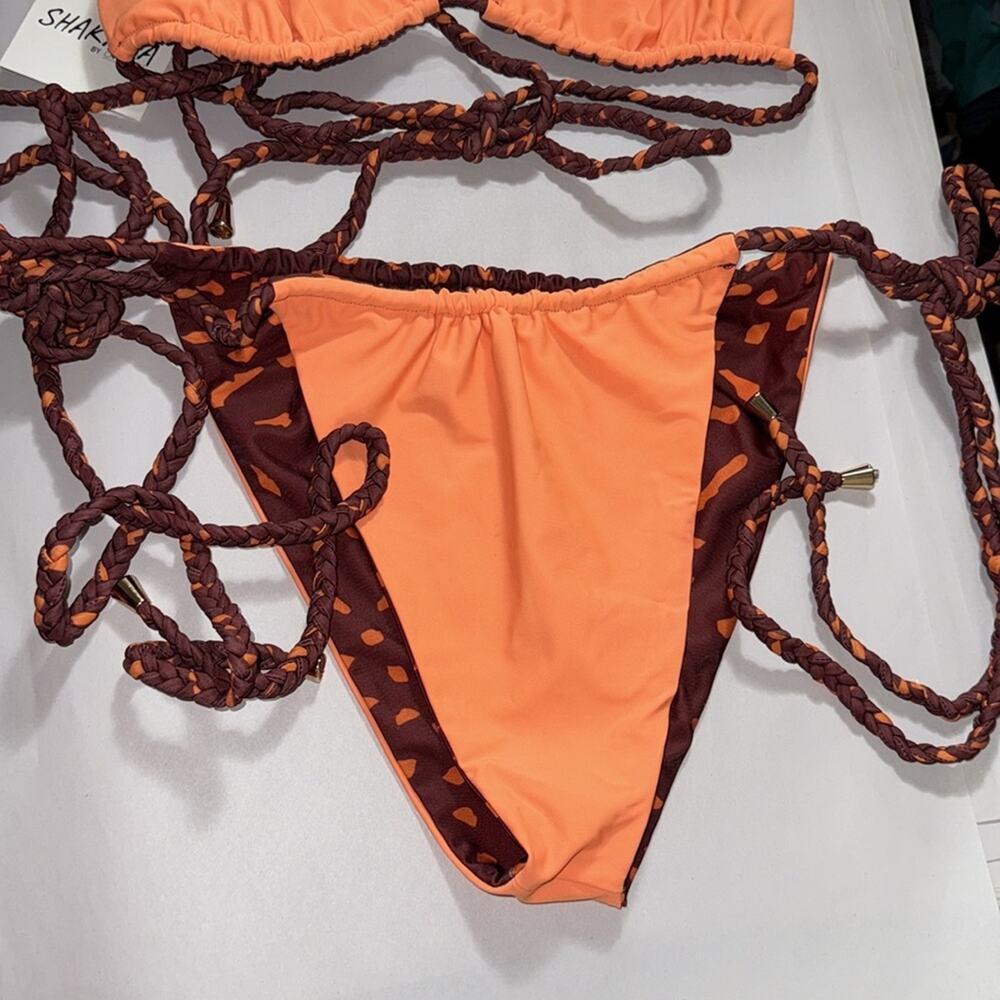 Shakara by ofuure nwt plus size reversible strappy cheeky bikini - Picture 10 of 14